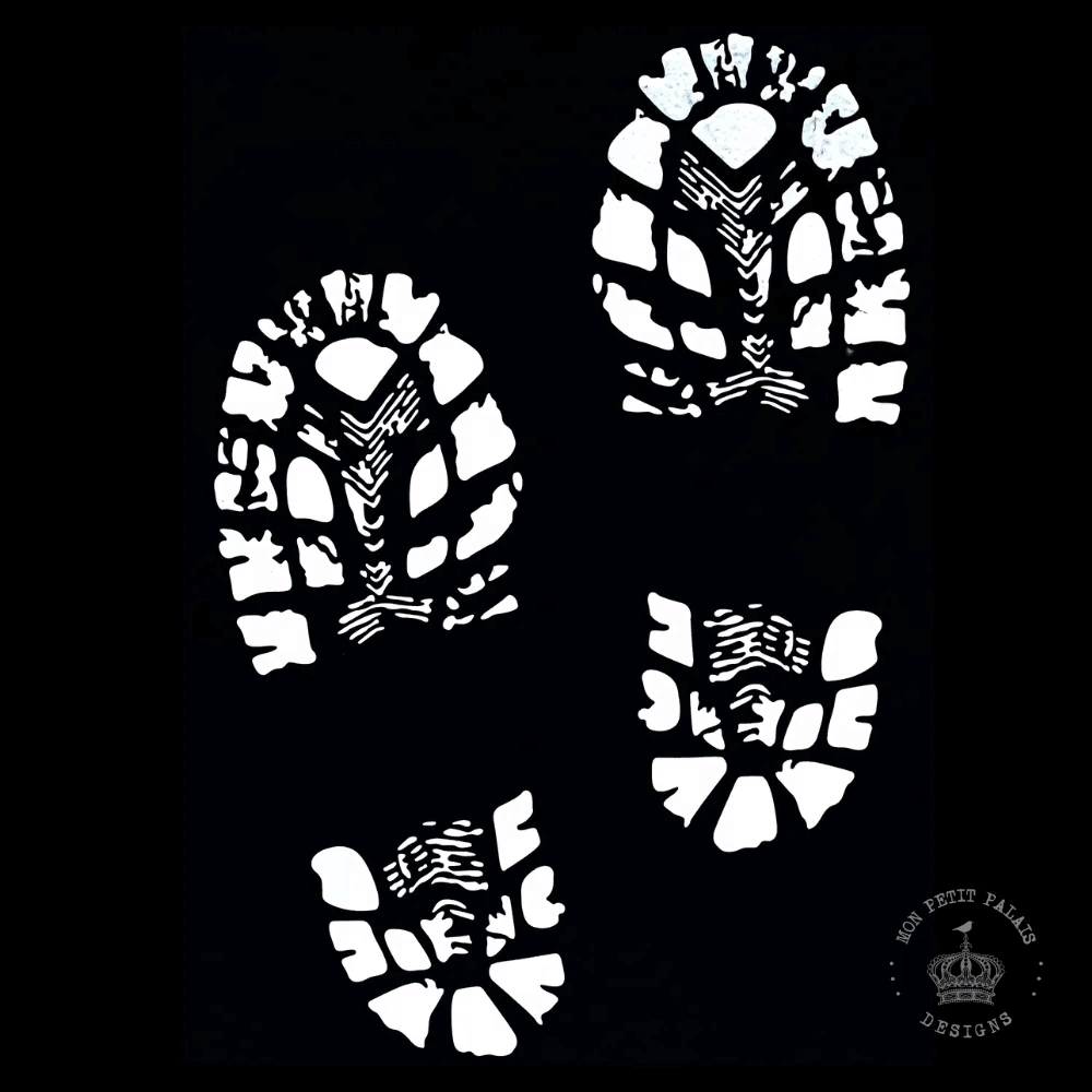 Santa's Footprints Stencil
