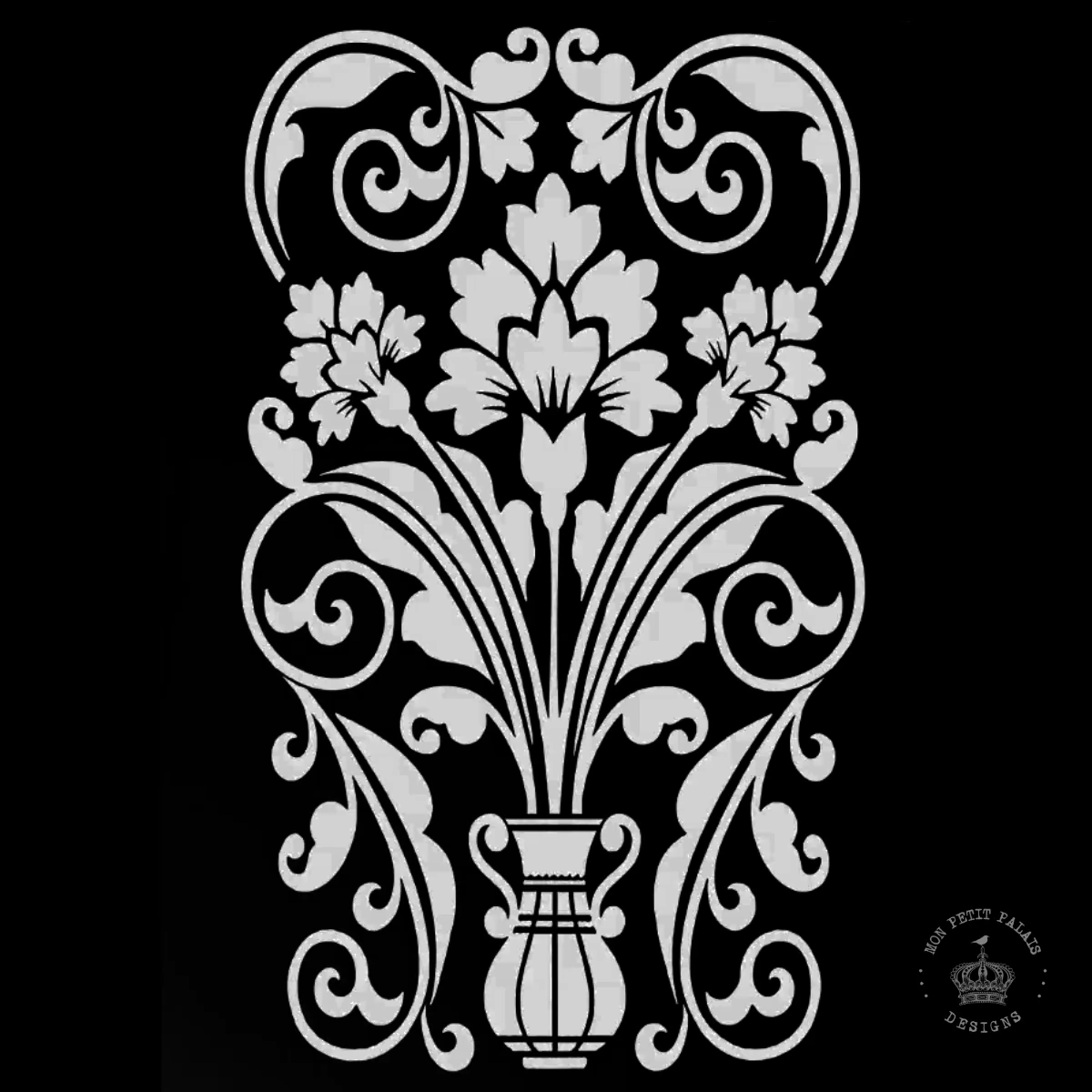 Vase Bouquet Decorative Stencil – French Floral Design