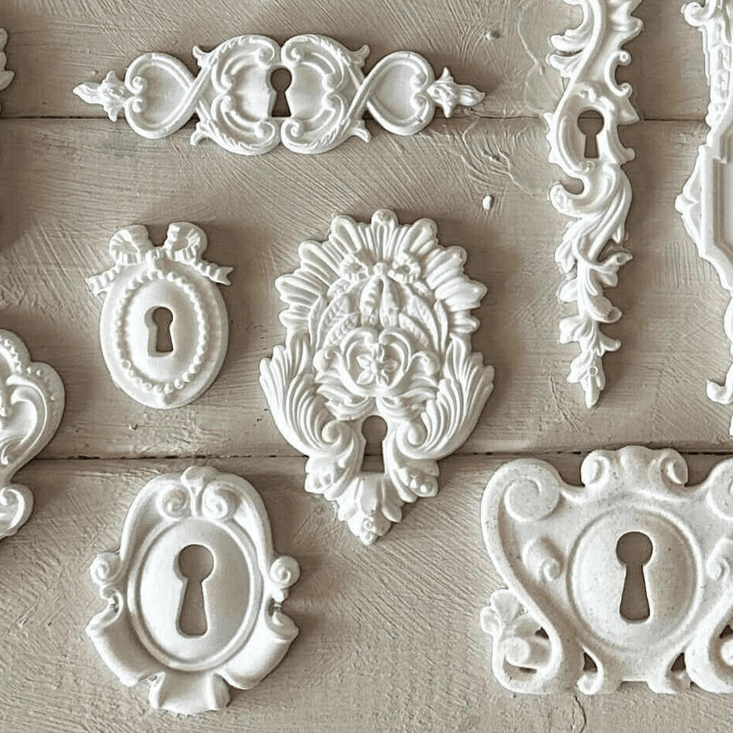 Keyhole Applique 007 - Resin Escutcheon for Furniture & Crafts