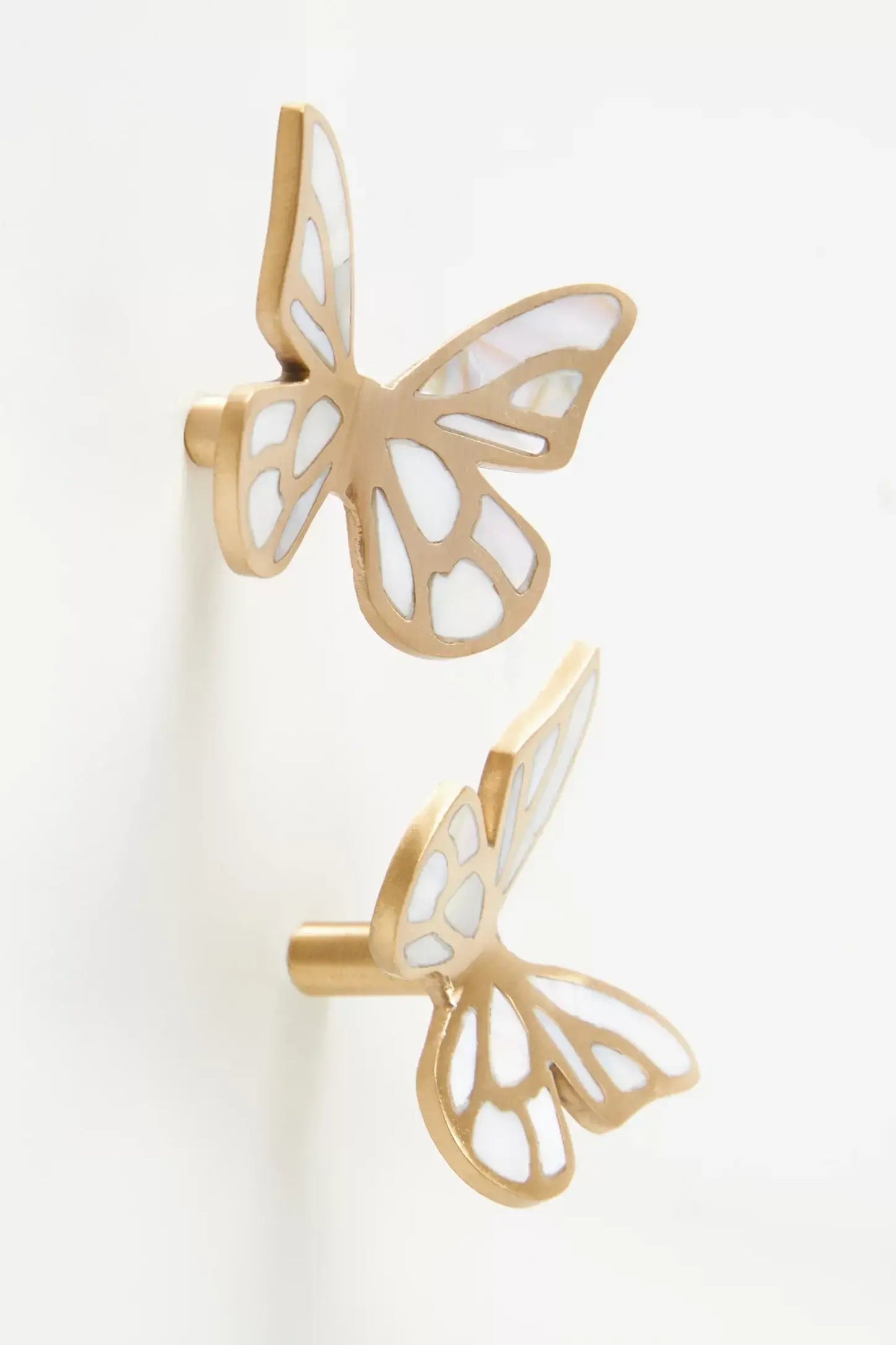Papillon - Butterfly Brass & Mother of Pearl Knob