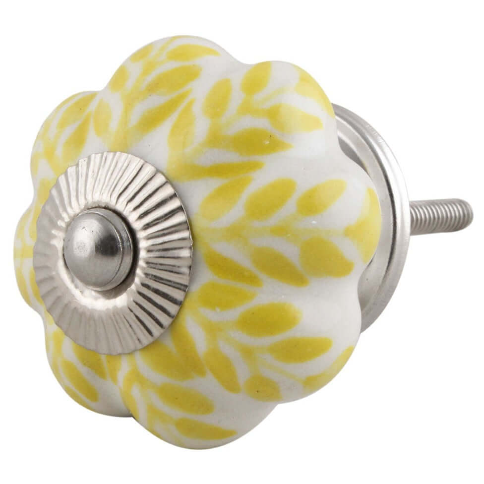 Heidi Yellow Leaf Pumpkin Knob
