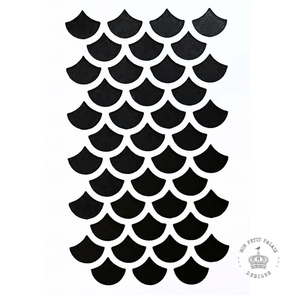 Scallop Wave Stencil – Art Deco Scallop Pattern Stencil – MON PETIT PALAIS