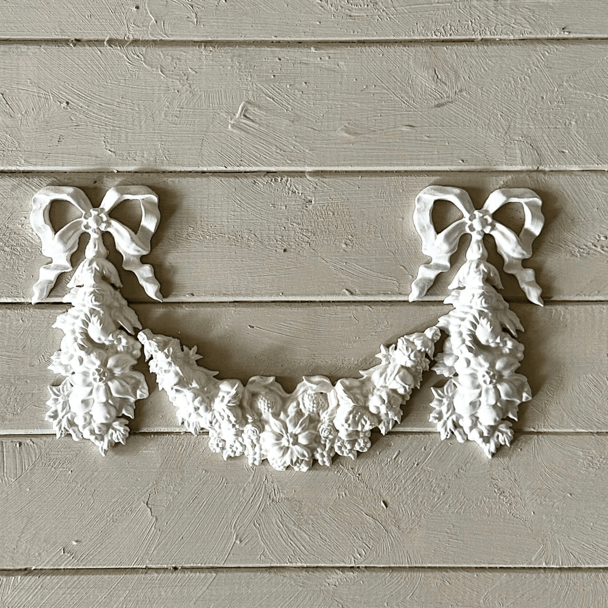 Drop 001 - Resin Applique for Furniture & Crafts featuring cascading floral design and bow detail.