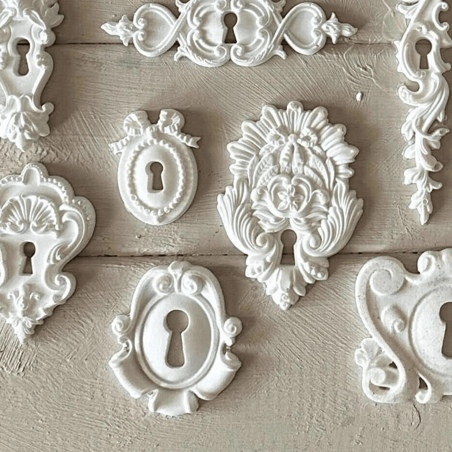 Keyhole Applique 001 - Resin Escutcheon for Furniture & Crafts