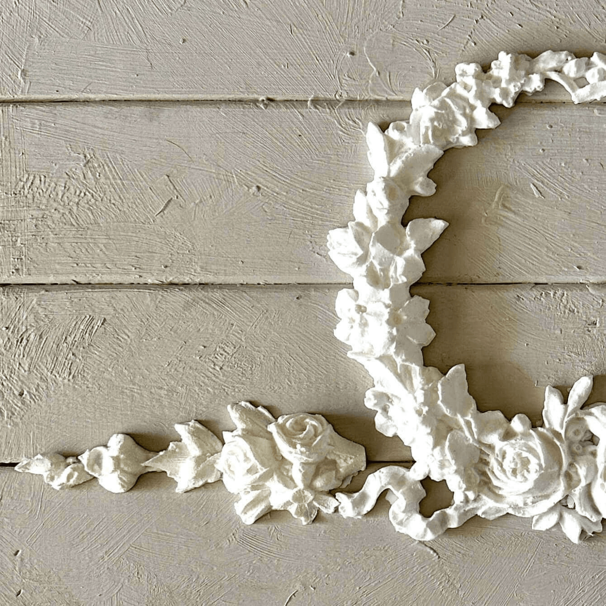 Drop 019 - Resin Applique for Furniture & Crafts displayed on wood backdrop.