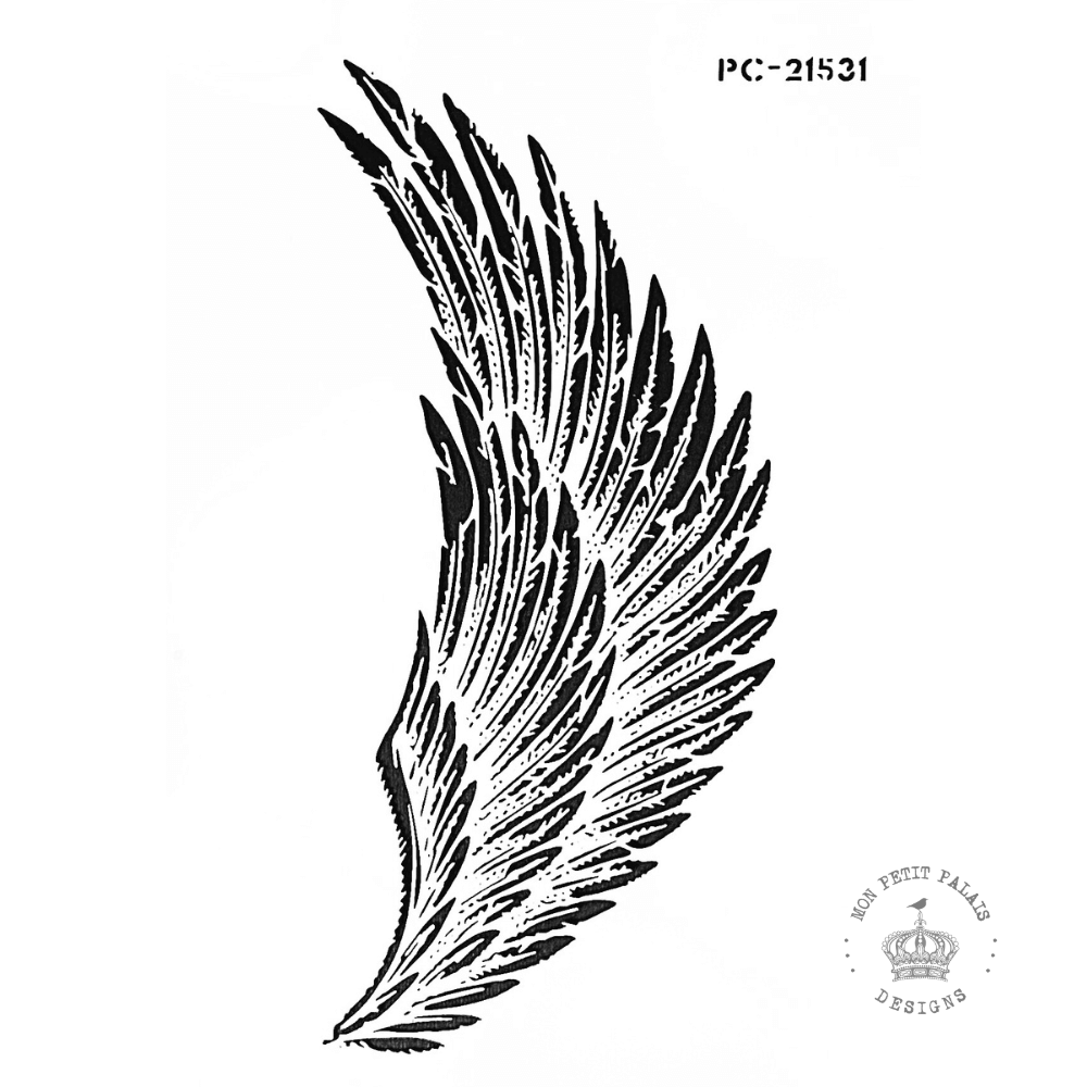 Angel Wing Stencil A4