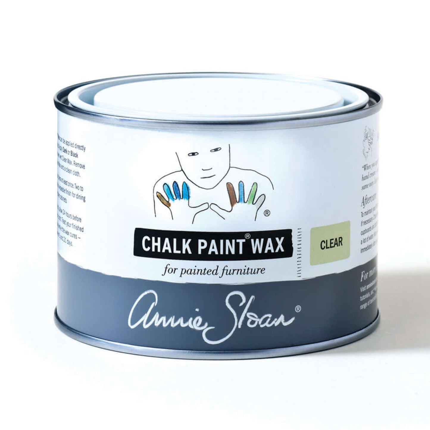 Annie Sloan Clear Chalk Paint™ Wax can for painted furniture protection and finishing.