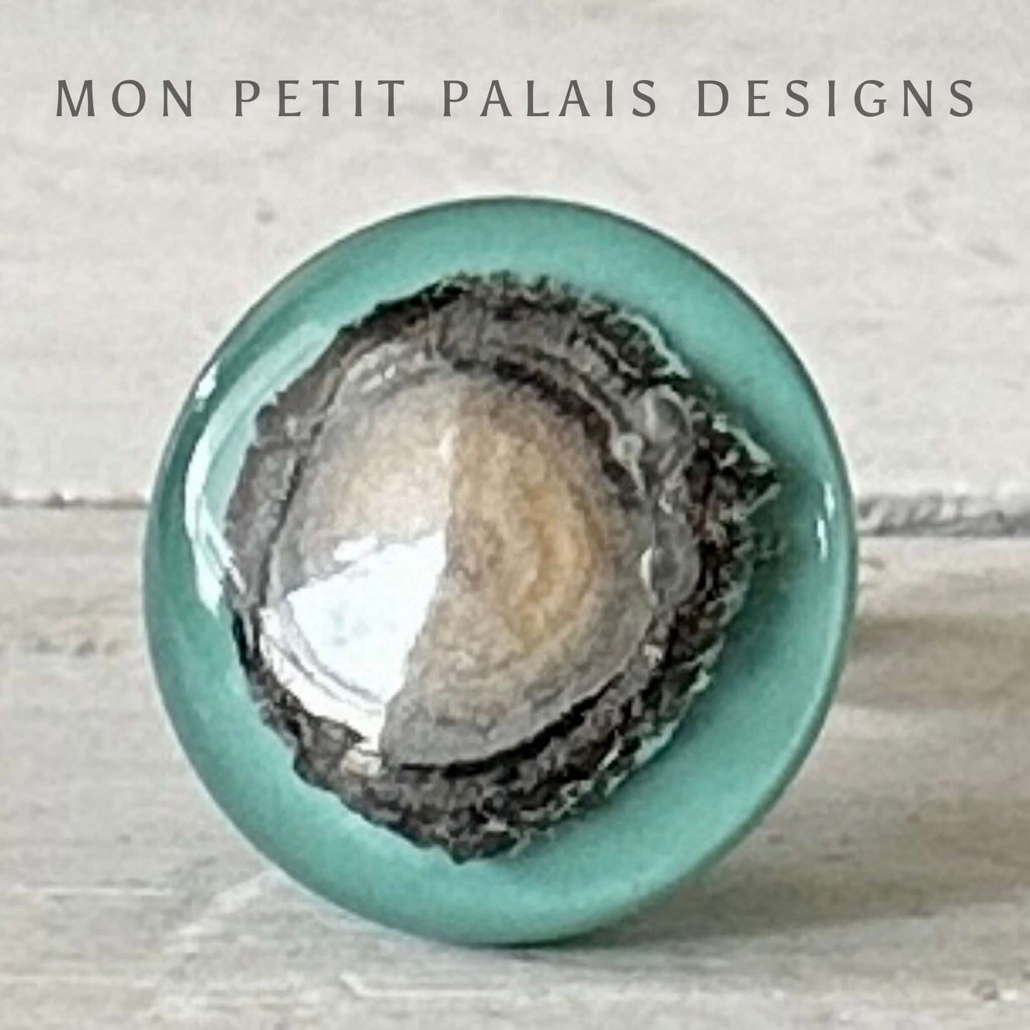 Selene - Seafoam Wood & Resin Knob