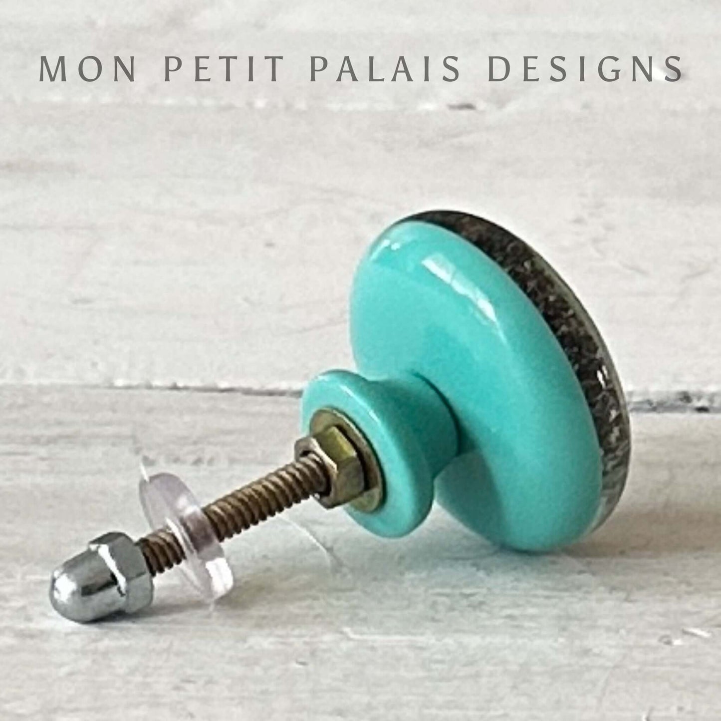 Selene - Seafoam Wood & Resin Knob