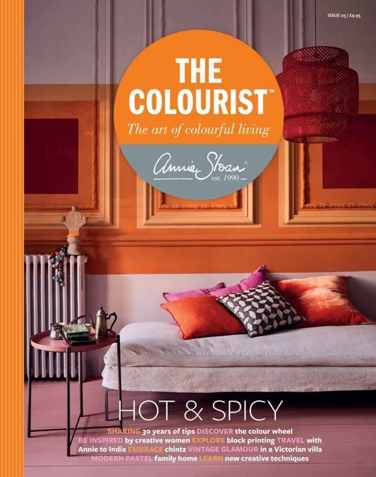 Annie Sloan - The Colourist Issue 5 cover featuring vibrant colors and decor inspirations.