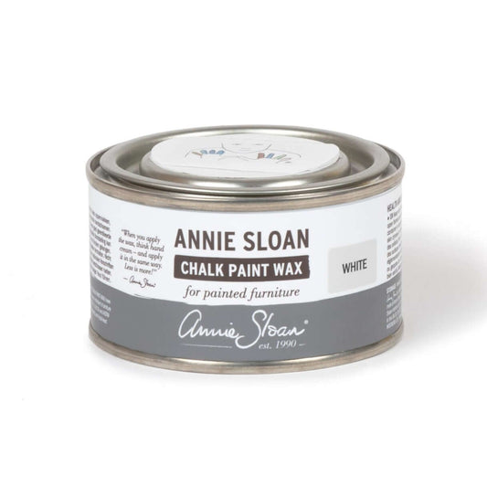 Annie Sloan White Chalk Paint™ Wax for painted furniture with a limed finish. Premium finishing wax by Annie Sloan.