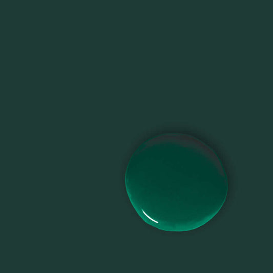 Knightsbridge Green - Annie Sloan Satin Paint swatch displaying a rich, forest green color on a dark background.
