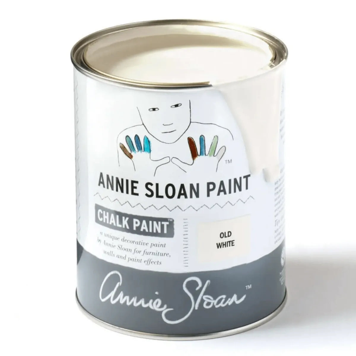 Can of Annie Sloan Chalk Paint on a white background