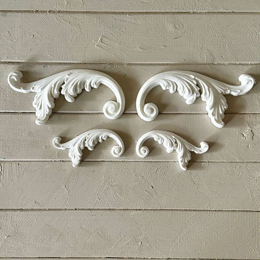 Scroll 003 - Resin Applique for Furniture & Crafts