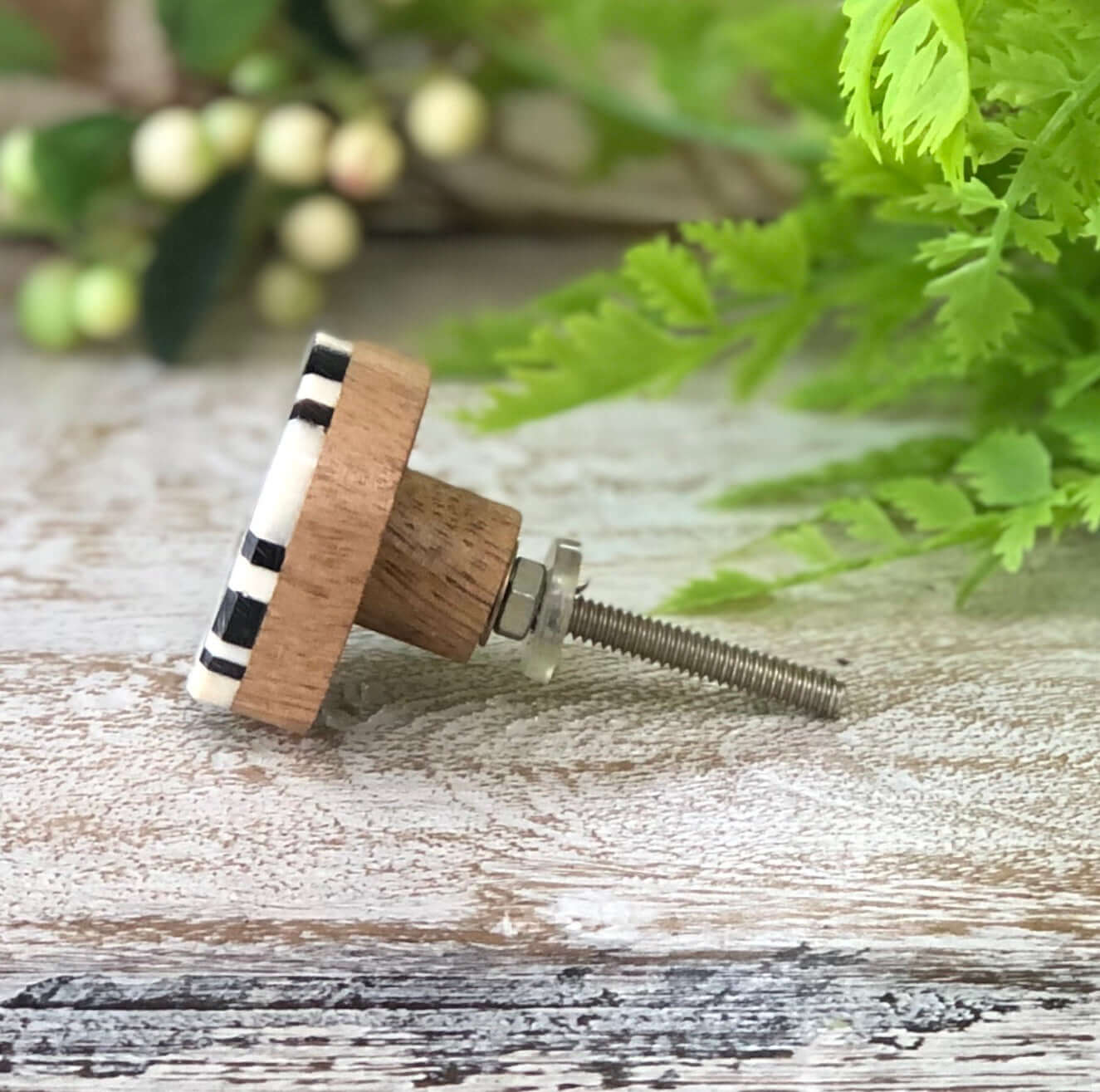 Stella - Black & Cream Cross Knob