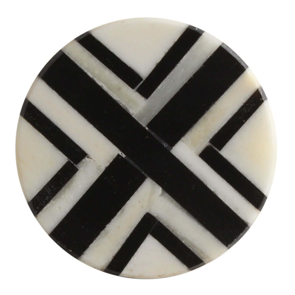 Stella - Black & Cream Cross Knob