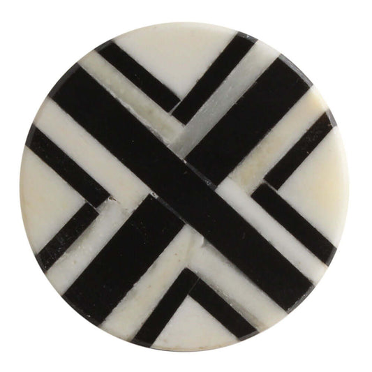 Stella - Black & Cream Cross Knob