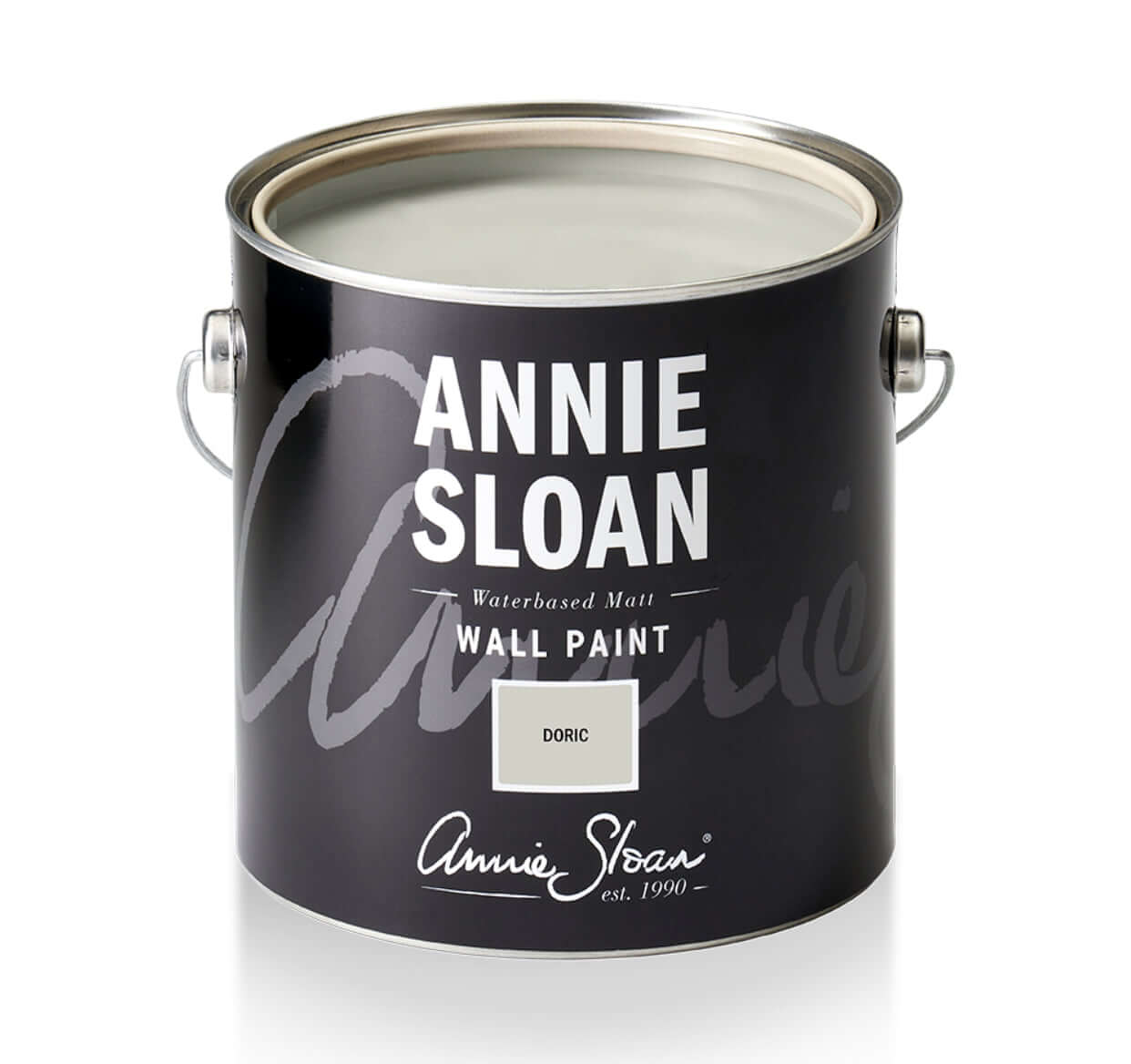 Doric - Annie Sloan Wall Paint can showcasing the elegant grey color inspired by Classical architecture.