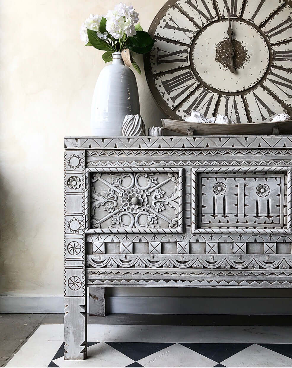 Hand Carved Moroccan Buffet