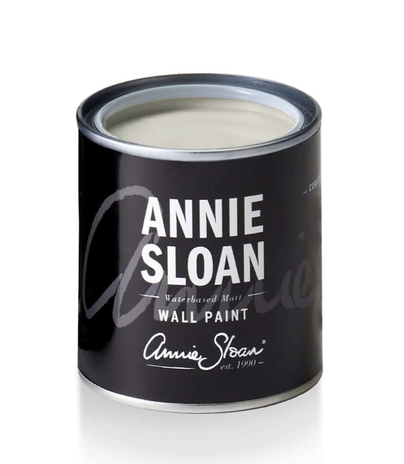 Doric - Annie Sloan Wall Paint can with a water-based matte finish, showcasing timeless grey elegance.