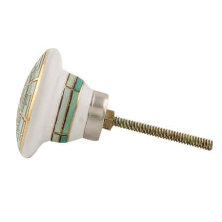 Kaylyn - Green & Emerald Ceramic Knob
