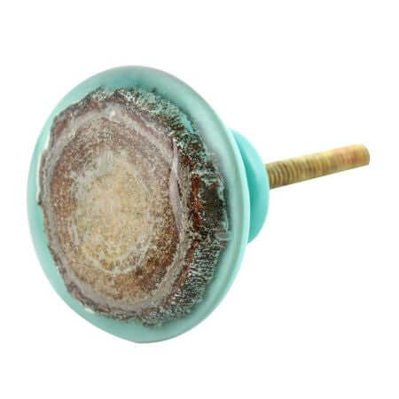 Selene - Seafoam Wood & Resin Knob