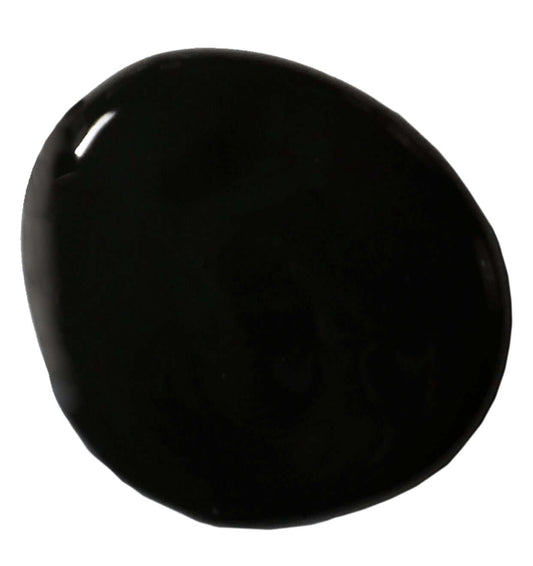 Athenian Black Annie Sloan Wall Paint® in a glossy black paint swatch on a white background.