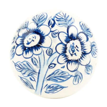 Clara - Blue & White Floral Knob