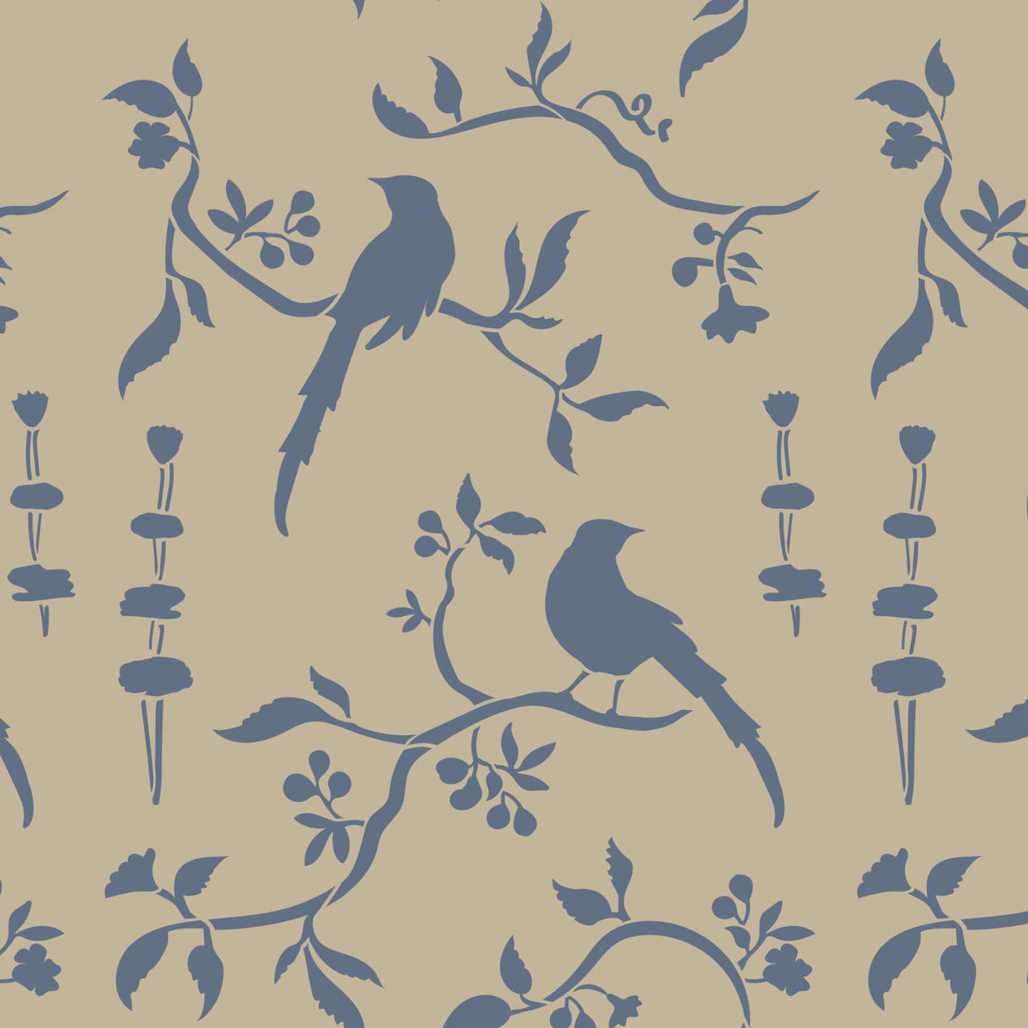 Chinoiserie Birds Annie Sloan Stencil