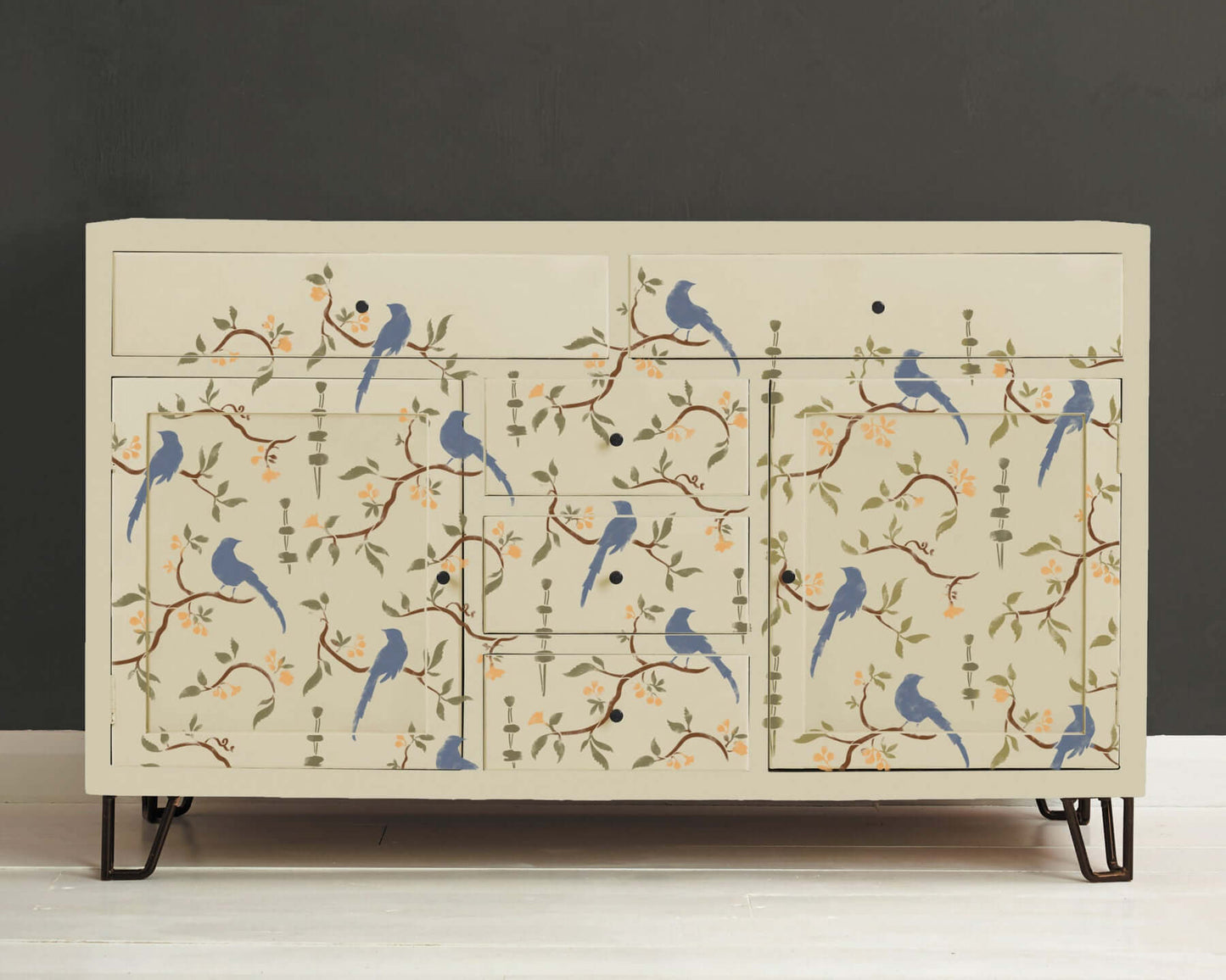Chinoiserie Birds Annie Sloan Stencil