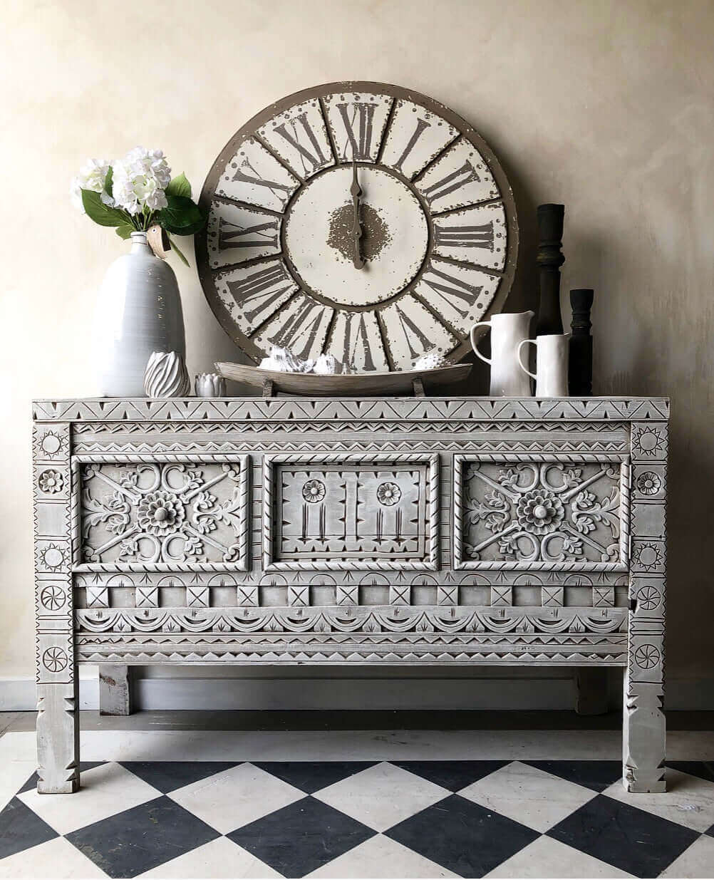 Hand Carved Moroccan Buffet