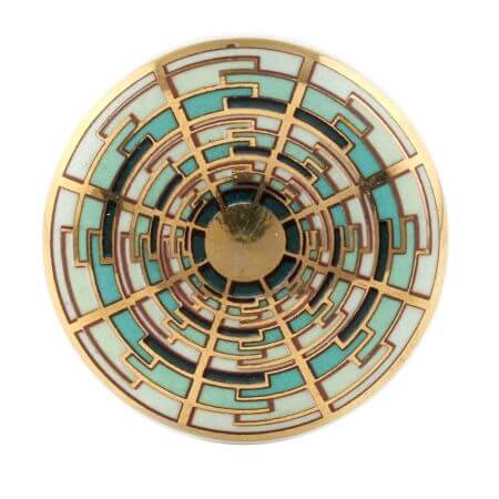 Kaylyn - Green & Emerald Ceramic Knob