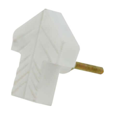 Sophia - White Marble Arrow Knob