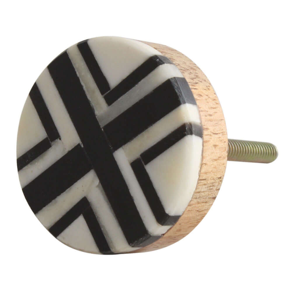 Stella - Black & Cream Cross Knob