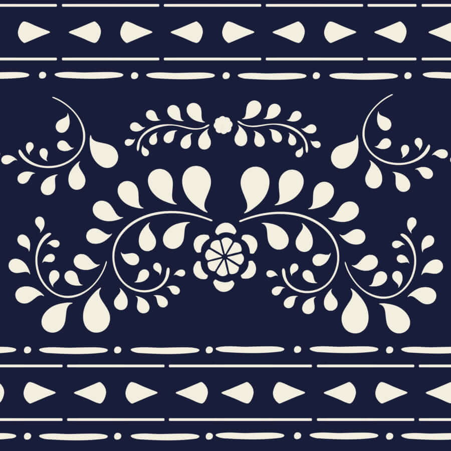 Faux Bone Inlay Annie Sloan Stencil